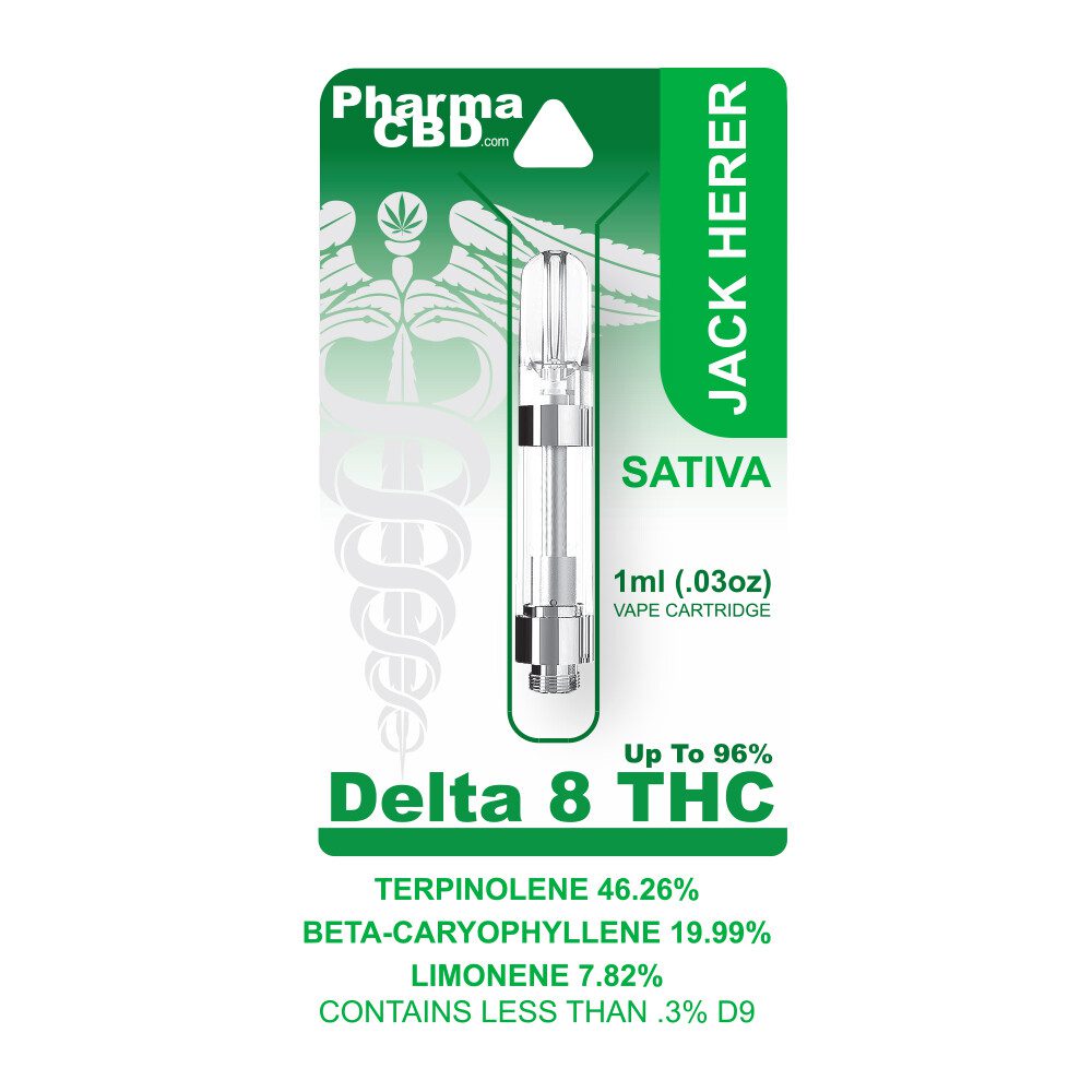 PharmaCBD Delta-8-THC Vape Cartridge - 1 ml - 900 mg - Jack Herer