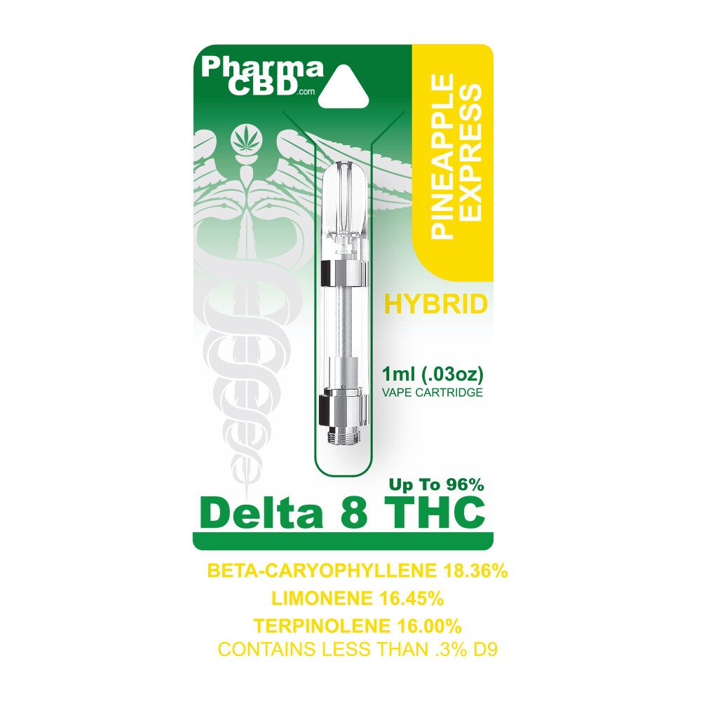 PharmaCBD Delta-8-THC Vape Cartridge - 1 ml - 900 mg - Pineapple Express