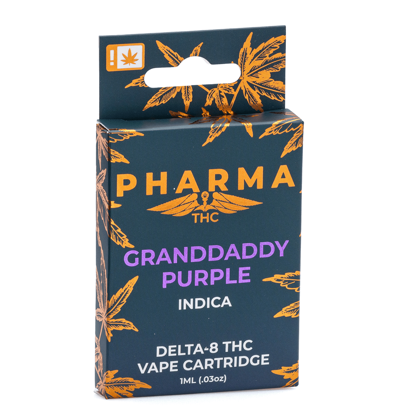900mg THCP, D8, HHC Vape Cart - Grand Daddy Purp - Indica - 1ml