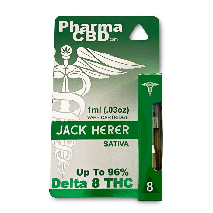 PharmaCBD Jack Herer Delta-8-THC Vape Cartridge Front