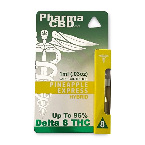 PharmaCBD Pineapple Express Delta-8-THC Vape Cartridge Front