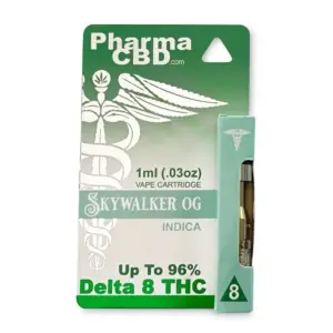 PharmaCBD Skywalker OG Delta-8-THC Vape Cartridge Front
