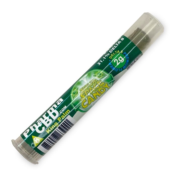 PharmaCBD Delta 8 THC Infused Flower Blunt - Sour Space Candy - tube