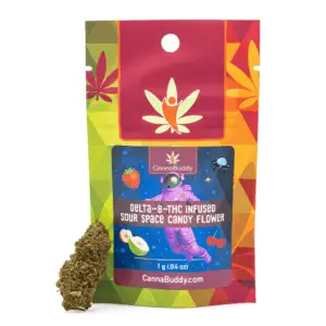Delta 8 THC Infused Flower - Sour Space Candy - 1g