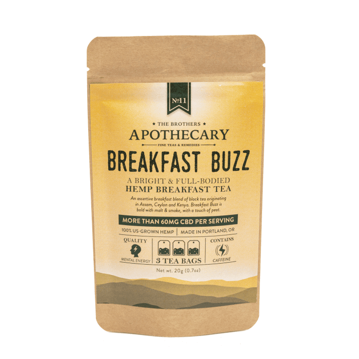 The Brothers Apothecary Breakfast Buzz Hemp CBD Tea - Bag Front