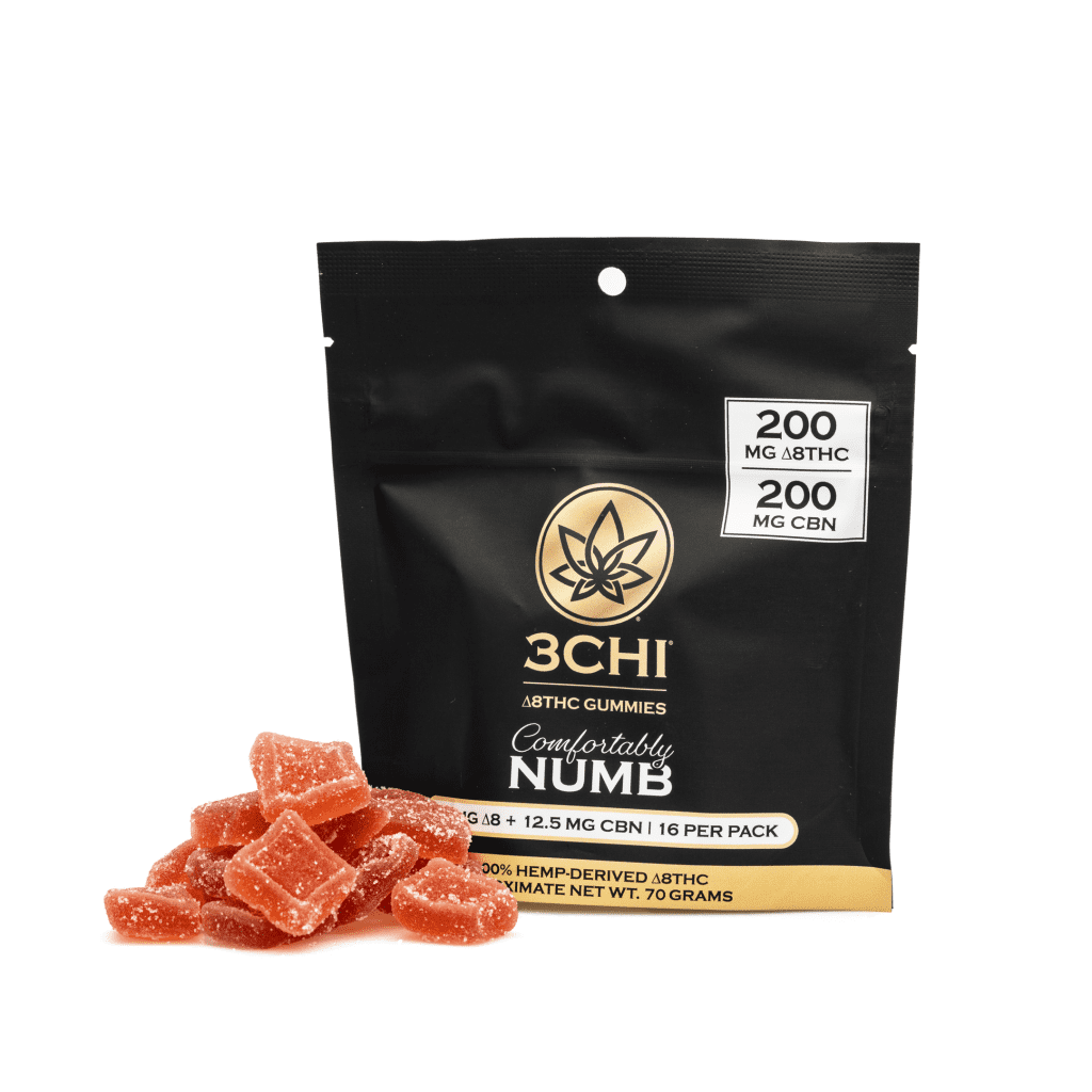 Shop 3Chi Comfortably Numb Delta-8 THC & CBN Gummies Online | CannaBuddy