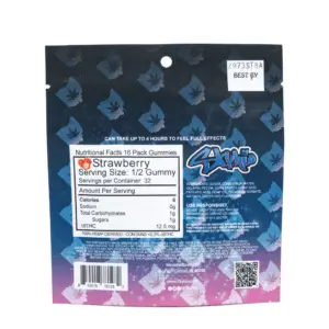 3Chi Skyhio Delta 8 Strawberry Gummies (400 mg Total Delta 8 THC) - Bag Back