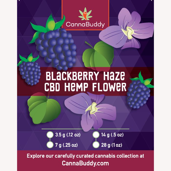 Blackberry Haze CBD Hemp Flower Label