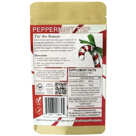 The Brothers Apothecary Peppermint Treat CBD Hot Cocoa - Back
