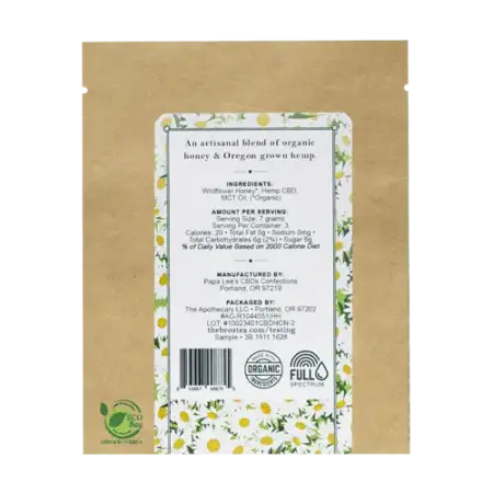 The Brothers Apothecary Wildflower CBD Honey Back