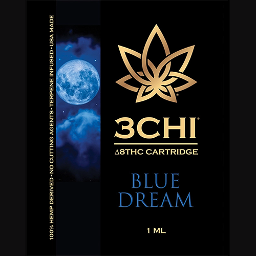 3Chi Blue Dream Delta-8-THC Vape Cartridge with Botanical Derived Terpenes