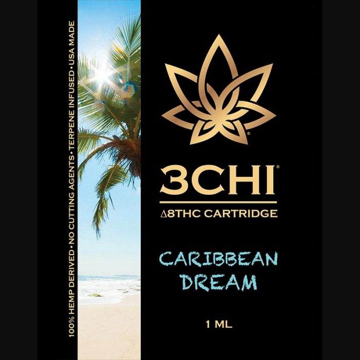3Chi Caribbean Dream Delta-8-THC Vape Cartridge with Botanical Derived Terpenes