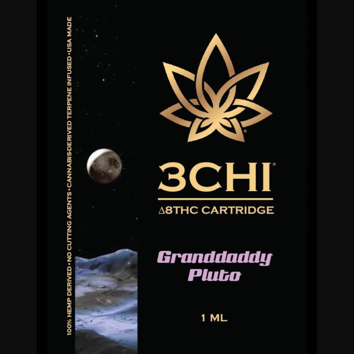 3Chi Granddaddy Pluto Delta-8-THC Vape Cartridge with Botanical Derived Terpenes