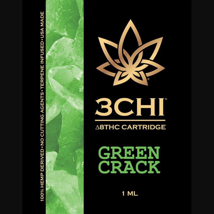 3Chi Green Crack Delta-8-THC Vape Cartridge with Botanical Derived Terpenes