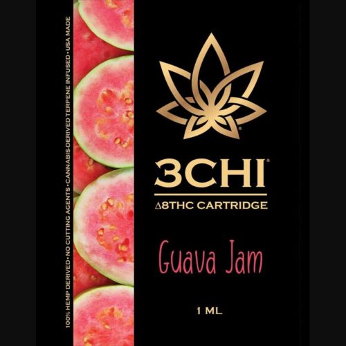 3Chi Guava Jam Delta-8-THC Vape Cartridge with Cannabis Derived Terpenes