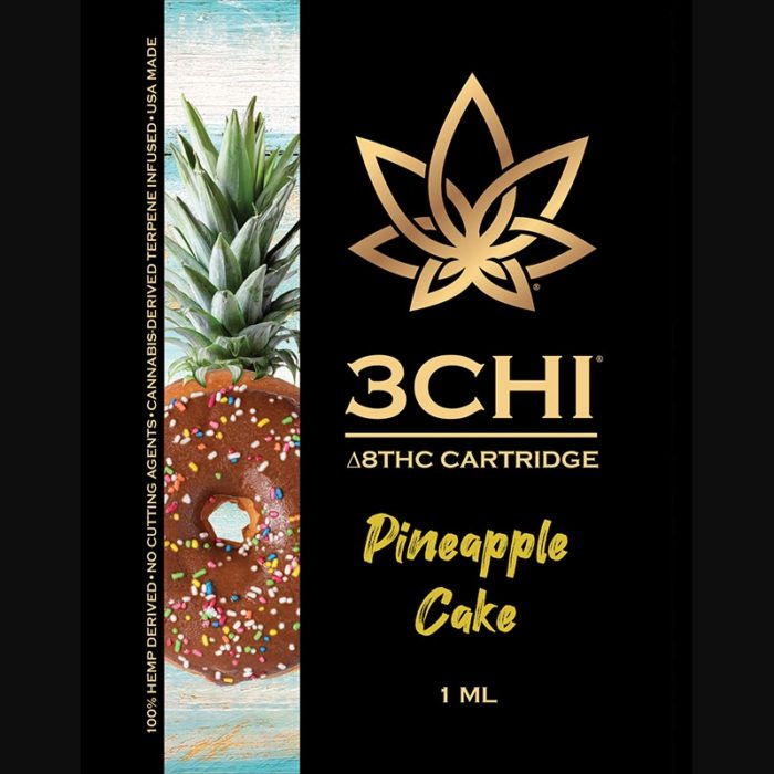 3Chi Pineapple Cake Delta-8-THC Vape Cartridge with Cannabis Derived Terpenes