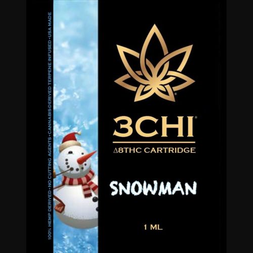 3Chi Snowman Delta-8-THC Vape Cartridge with Cannabis Derived Terpenes