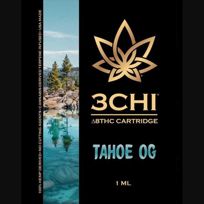 3Chi Tahoe OG Delta-8-THC Vape Cartridge with Cannabis Derived Terpenes