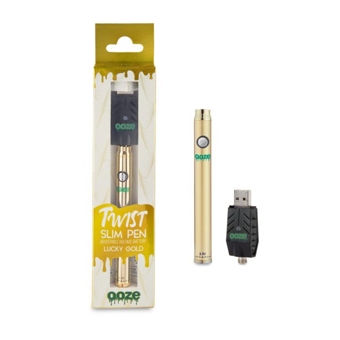 Ooze Slim Pen Twist - Gold Box and Charger