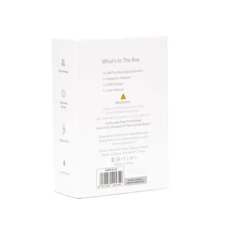 Yocan UNI Pro Universal Portable Box Mod Battery – Dark Blue - Box Back