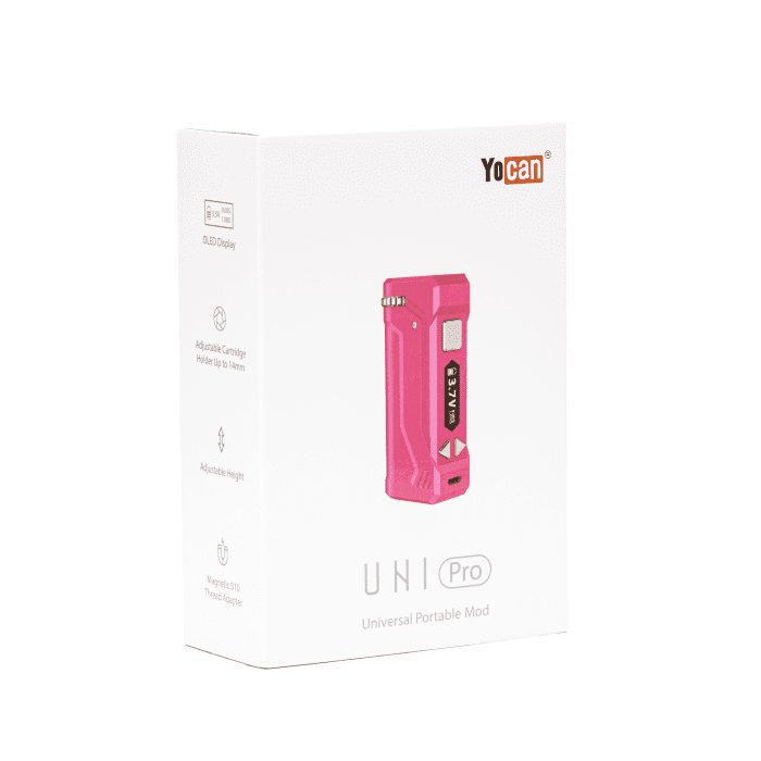 Yocan UNI Pro Universal Portable Box Mod Battery – Rosy - Box Front