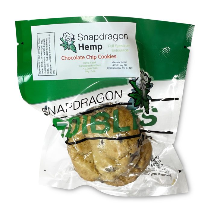 Snapdragon Delta-8-THC Chocolate Chip Cookies (80 mg total Delta-8-THC) - Package Front
