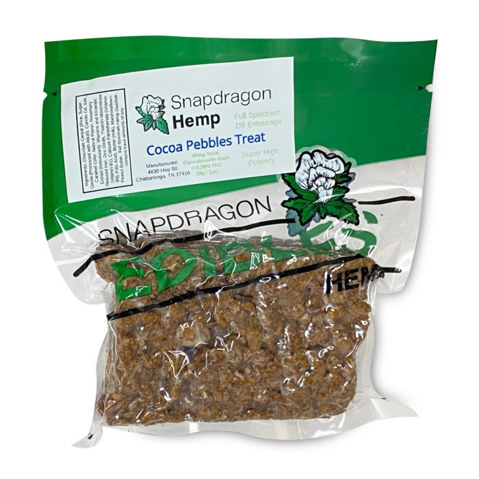 Snapdragon Delta-8-THC Cocoa Pebbles Cereal Treat (40 mg Delta-8-THC) - Package Front