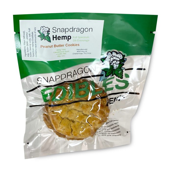 Snapdragon Delta-8-THC Peanut Butter Cookies (80 mg total Delta-8-THC) - Package Front