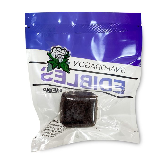Snapdragon High Potency Delta-8-THC Brownie (250 mg Delta-8-THC) - Package Back