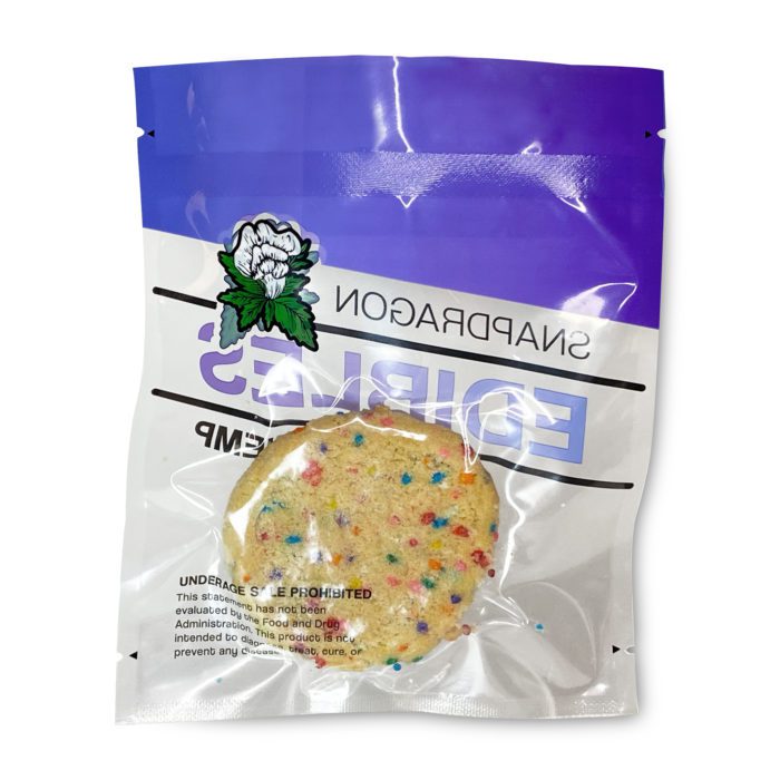 Snapdragon High Potency Delta-8-THC Sprinkle Sugar Cookie (250 mg Delta-8-THC) - Package Back