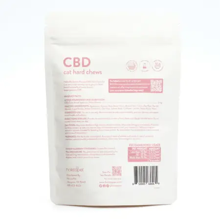 HolistaPet CBD Cat Treats (150 mg Total CBD) - Bag Back