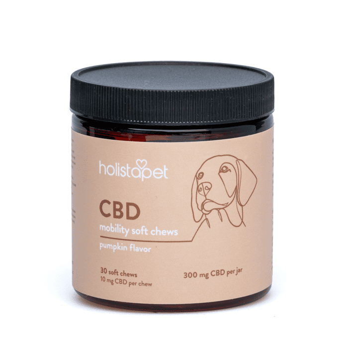 HolistaPet CBD Mobility Soft Chews for Dogs (300 mg Total CBD) - Jar Front