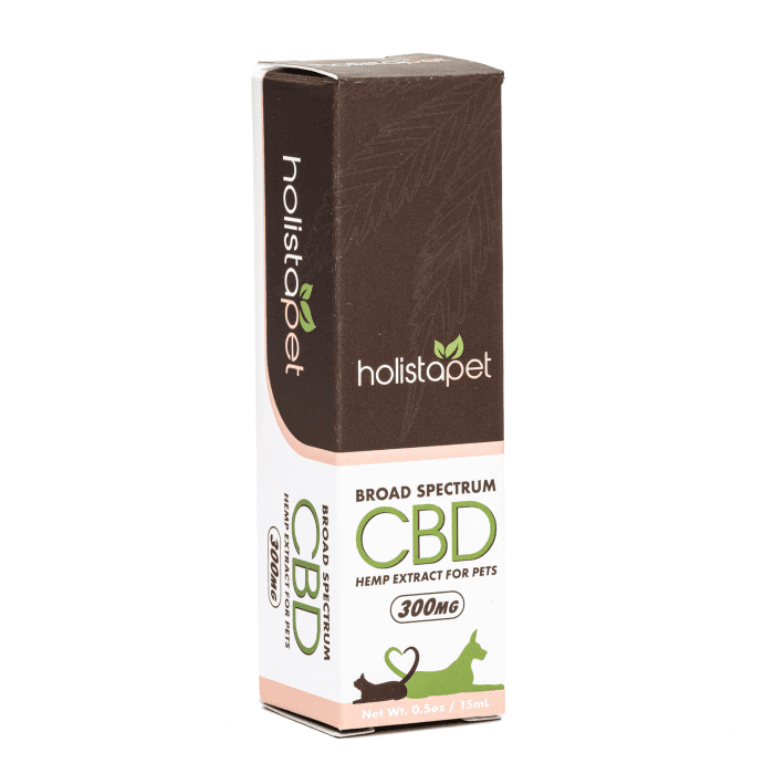 HolistaPet CBD Oil for Dogs and Cats (300 mg Total CBD) - Box Front