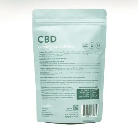 Holistapet CBD Calming Hard Chews - Peanut Butter - Bag Back