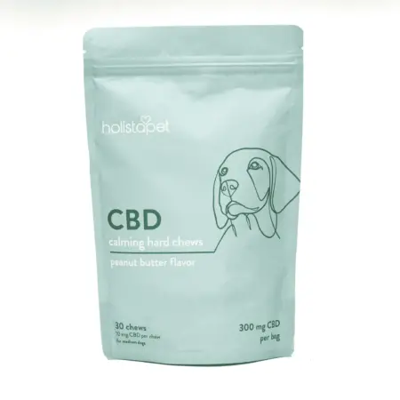 Holistapet CBD Calming Hard Chews - Peanut Butter - Bag Front