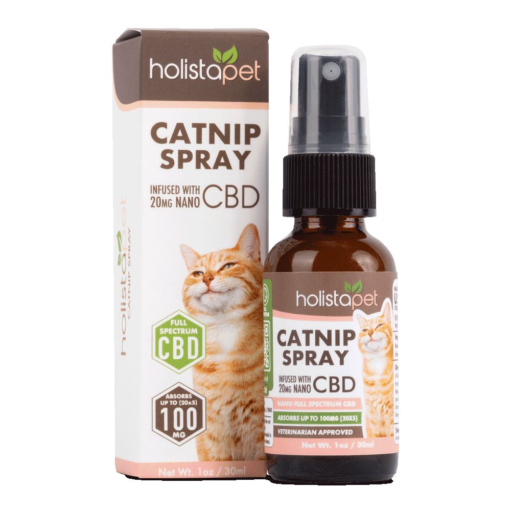 Shop HolistaPet CBD CatNip Spray (20 mg Total Nano CBD) Online