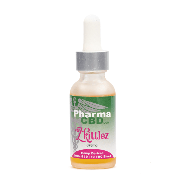 PharmaCBD Triple THC Blend Tincture - Zkittlez (878 mg Delta-8-9-10-THC Blend) - Bottle Front