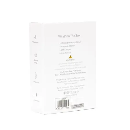 Yocan UNI Pro Universal Portable Box Mod Battery – Green - Box Back