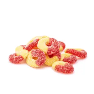 CannaBuddy Delta 8 / Delta 9 Peach Rings (300 mg Total Delta 8 THC + 300 mg Total Delta 9 THC) - Image 4