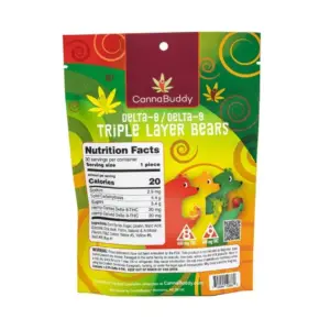 CannaBuddy Delta 8 / Delta 9 Triple Layer Bears (600 mg Total Delta 8 THC + 600 mg Total Delta 9 THC) - Image 3