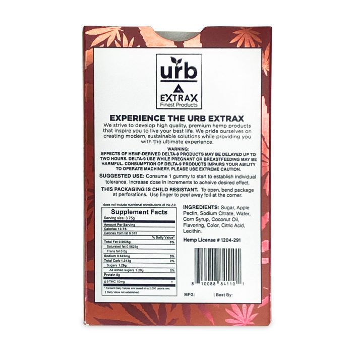 Urb Delta-9-THC Gummies - Blood Orange (100 mg Total Delta-9-THC) D