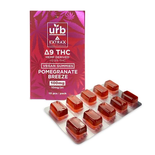 Urb Delta-9-THC Gummies - Pomegranate Breeze (100 mg Total Delta-9-THC) A