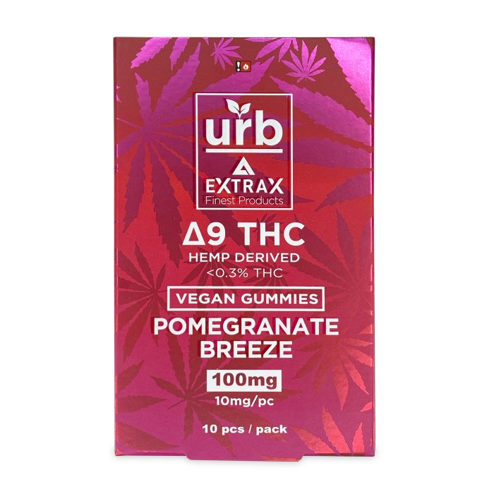 Urb Delta-9-THC Gummies - Pomegranate Breeze (100 mg Total Delta-9-THC) B