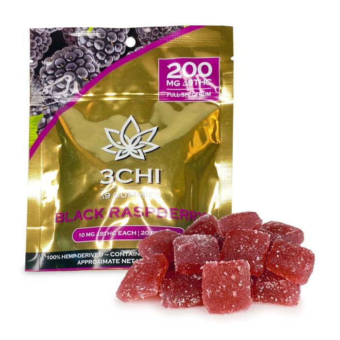 3Chi Delta-9-THC Gummies - Black Raspberry (200 mg Total Delta-9-THC) 2
