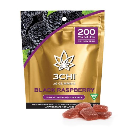 3Chi Delta-9-THC Gummies - Black Raspberry (200 mg Total Delta-9-THC)