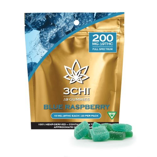 3Chi Delta-9-THC Gummies - Blue Raspberry (200 mg Total Delta-9-THC)