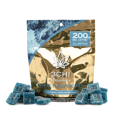 3Chi Delta-9-THC Gummies - Blue Raspberry (200 mg Total Delta-9-THC) - Combo