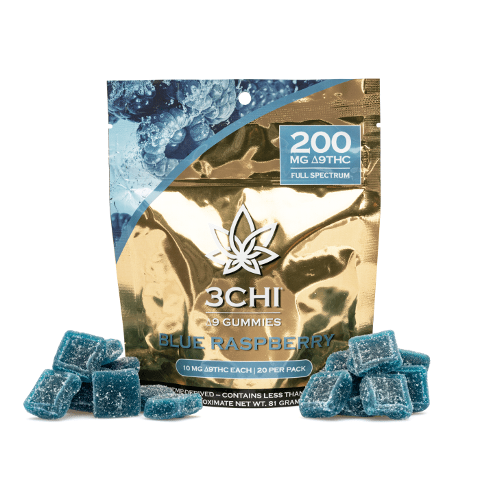3Chi Delta-9-THC Gummies - Blue Raspberry (200 mg Total Delta-9-THC) - Combo