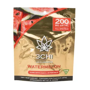 3Chi Delta 9 THC Gummies - Watermelon (200 mg Total Delta 9 THC) - Image 2
