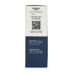 Canna Hemp Sleep Tincture 2000 mg CBD Box side
